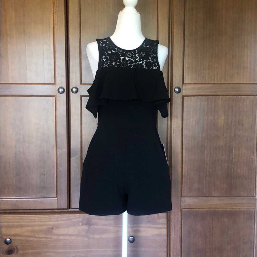 Lace Top Romper w/Ruffle